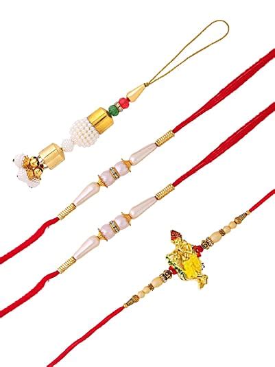 Collectible India 4 Rakhi For Brother Comboelegant Rakhi For Brother
