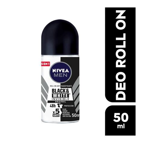 Antitranspirante Nivea Men Invisible Black And White Roll On 50 Ml Walmart