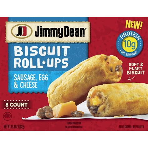 Jimmy Dean Sausage Egg And Cheese Biscuit Roll Ups 128 Oz 8 Count