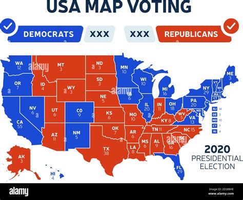 Mapa De Resultados De Las Elecciones Presidenciales De Estados Unidos