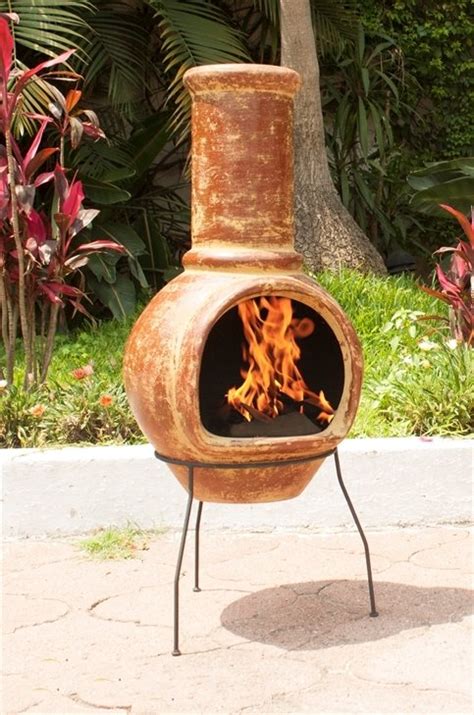 Mexican Clay L Chiminea Stor
