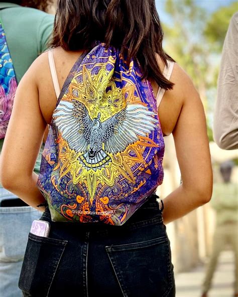 Mushroom Giraffe and Summer Spirit UV Backpack — Liquid Dreams