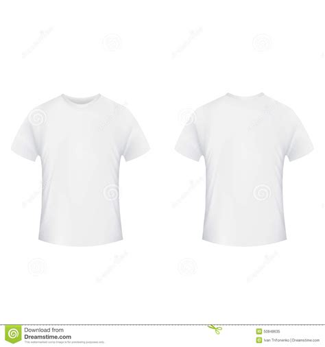 Download Blank T-shirt Template. Front And Back Side Stock Vector ...