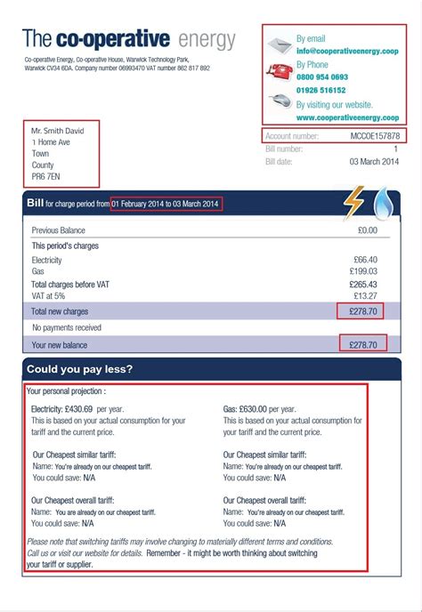 Co Operative Energy Gas And Electricity Bill Explained Free Price Compare