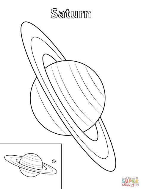 Saturn Planet Coloring Page Free Printable Coloring Pages