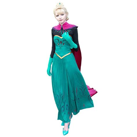 Ezcosplay Frozen Elsa Snow Queen Disney Coronation Dress Deluxe Cosplay