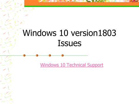 Windows 10 Version1803 Issues Windows 10 Technical Support By Robert