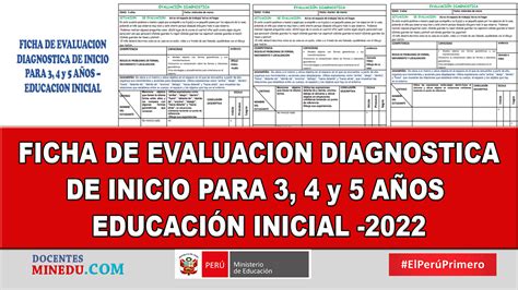 Fichas De Evaluación Inicial Para 3 4 Y 5 Años Hojas De Registro