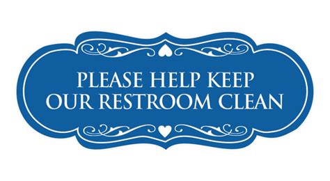 Designer Please Help Keep Our Restroom Clean Sign Etsy