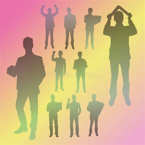 People Silhouette Set Stock Vector Illustration Of Adult 116164342