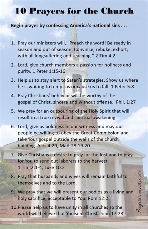 10 Prayers For Americas Church Prayers For America