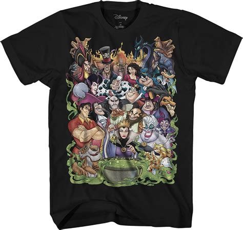 Disney Villains Shirt Mens Group Collage Graphic T Shirt