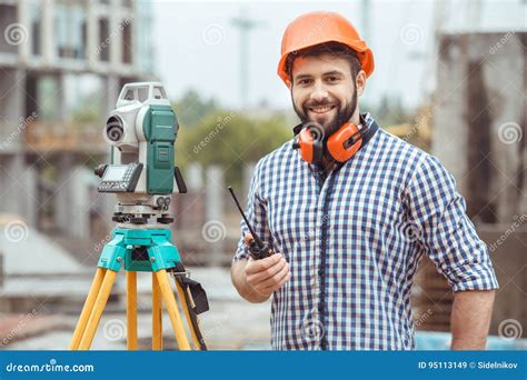 Male Work Building Construction Engineering Occupation Project Stock