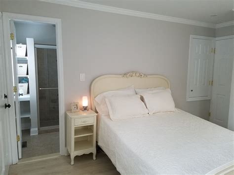 Mauve is just a grayed version of lilac. Paint: Sherwin-Williams Eider White (Pale Gray with a hint ...