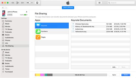 From the main itunes menu, go to itunes > preferences then click advanced. Use iTunes to share files between your computer and your ...