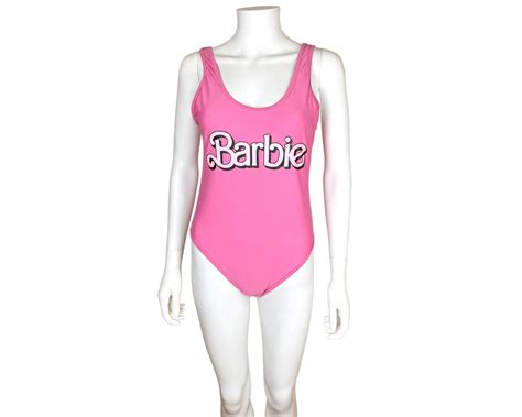 Vintage Barbie Swimsuit One Piece Bathing Suit Adult Sz M Etsy