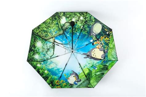 2017 Totoro Umbrella Anime Studio Ghibli Umbrellas Rainy Sunny Lady