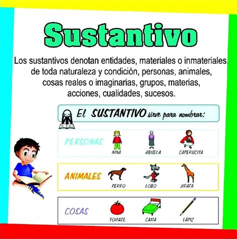 El Sustantivo Fichas De Trabajo Para Niños