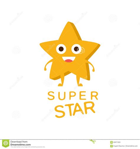 Super Star Word And Corresponding Illustration Cartoon Character Emoji