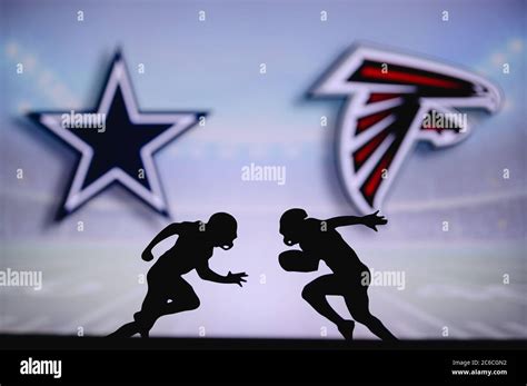 Dallas Cowboys Vs Atlanta Falcons Nfl Match Poster Two American