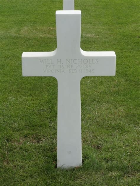 116th Infantry Regiment Roll Of Honor Pvt Will Hall Nicholls