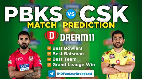 Pbks Vs Csk Dream11 Team Prediction 8th Match Ipl 2021100 Winning