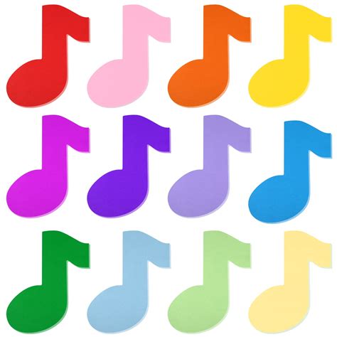 Buy Toymis 72pcs Music Note Cutouts Colorful Cutouts Large Music Note