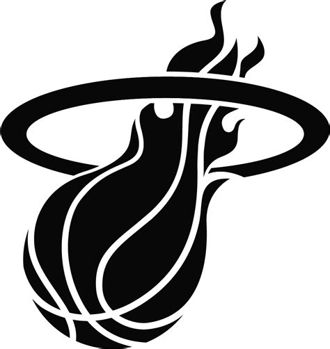 Download as svg vector, transparent png, eps or psd. Miami Heat Creative Team - Miami Heat Logo Black Clipart ...