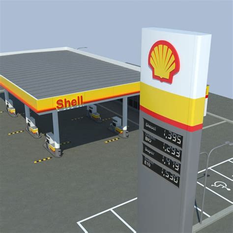 3d Shell Gas Station
