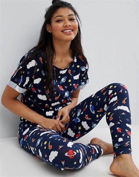 Asos Space Tee And Legging Pyjama Set Asos Pajama Set Pajamas Comfy