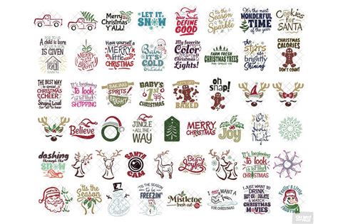 Free Christmas Svg Bundle 50 Designs By Ohmycuttables Thehungryjpeg