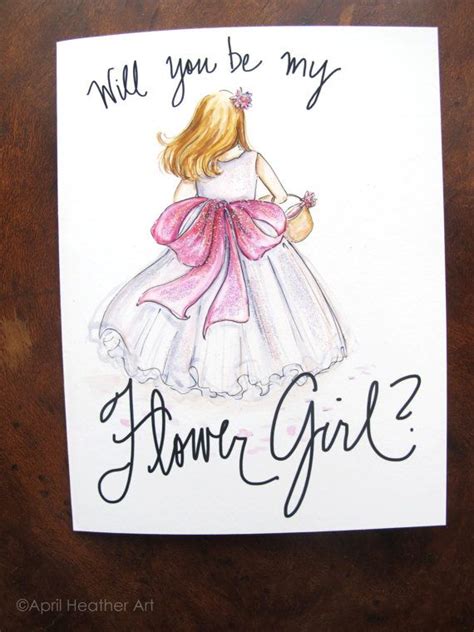 Flower Girl Pdf Instant Download Will You Be My Flower Girl Card