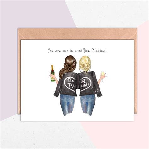 Personalised Best Friend Birthday Card Personalized Friend Etsy