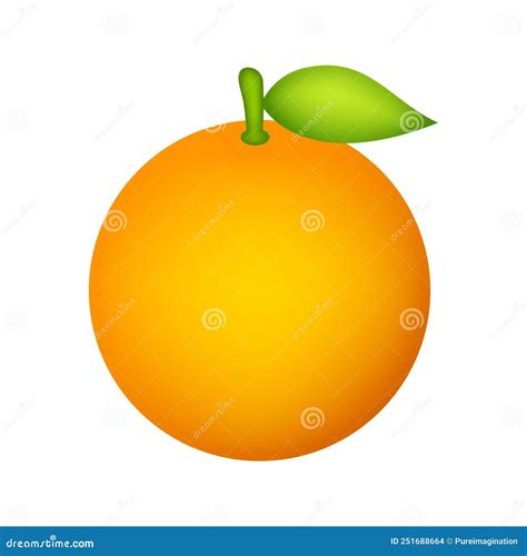 Orange Isolated On White Background Stock Vector Illustration Of