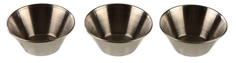 Stainless Steel Sauce Cups 4 Oz Round Condiment Containers Food Safe