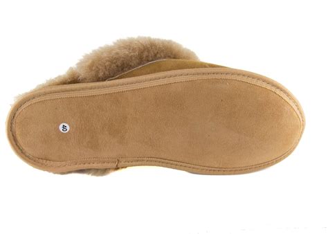 Ladies Shearling Slippers Leather Sole Womens Sheepskin Etsy
