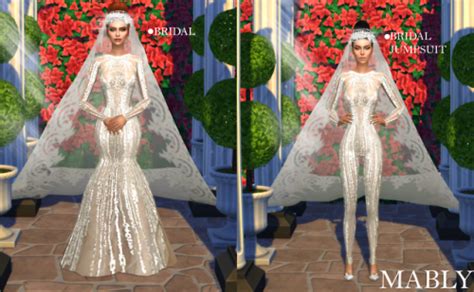 Bridal Set Mably Wedding Clothes Sims 4 Wedding Dress Sims 4
