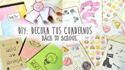 Usa pegatinas, papeles de scrapbooking y elementos de madera para decorar tus cuadernos. 10 IDEAS PARA DECORAR TUS CUADERNOS ♡ Decorate your notebook ♡ - YouTube