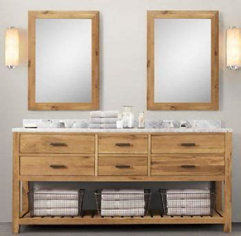 Complete with sleek hardware and legs. WNUT02-72 double wooden bathroom vanity in light walnut ...