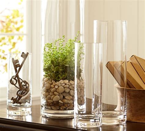 Vases Decor Diy Home Decor Table Decorations Clear Vase Decor Room