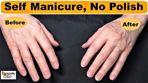 Natural French Manicured Nails Look With No Polish For Women Mature