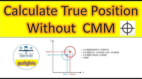 How To Calculate True Position Without Using Cmm Tamil Ture