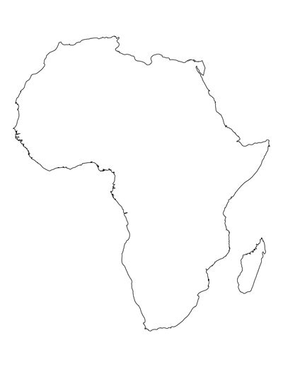Blank Map Of Africa Colouring Pages