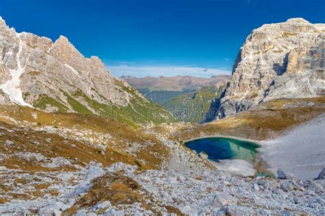 Lake Boedenseen Dolomites South Tyrol Stock Photo Image Of