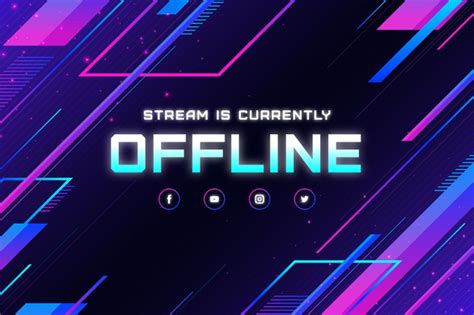 Think of your twitch banner as a billboard to your channel. Free Vector | Abstract offline twitch banner