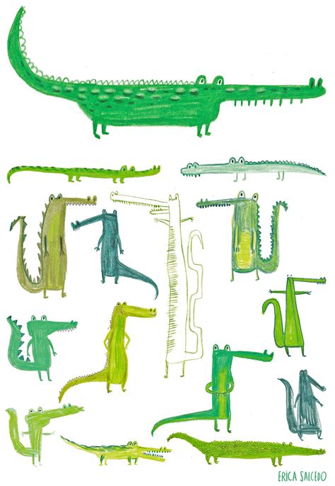 Erica Salcedo Illustration - Crocodiles | Animal illustration ...