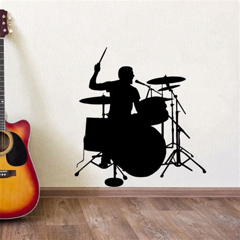 Drummer Wall Sticker For Music Room Sale Up To 70