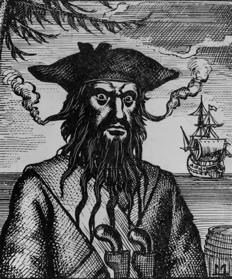 Edward Teach Aka Blackbeard 1680 1718 Black Beard Pirate Famous