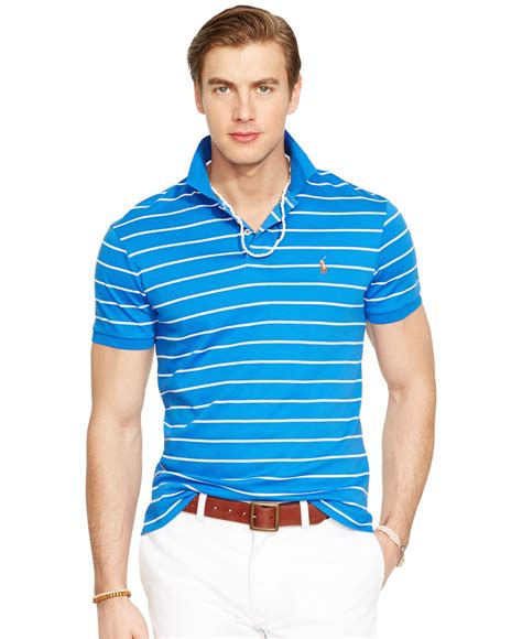 Lyst Polo Ralph Lauren Striped Pima Soft Touch Polo Shirt For Men