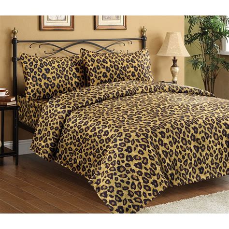 Satin Queen Size Leopard Sheet Set Free Shipping On Orders Over 45